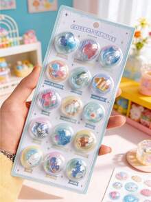 Cute Mini 3D Capsule Stickers For Kids - Colorful Capsule Toy Decals Including Ocean Animals, Candy, Ghosts, Space Themes - Great For DIY Crafts, Scrapbooking, Journaling, Gift Wrapping, Party Favors - Adorable Kawaii Cartoon Stickers For Children, 72+Pcs , Perfect For School & Home Use - Multicolor - View 11