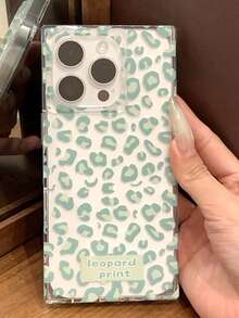 清爽夏日豹纹透明全包手机壳，适用于 11/11 Pro/11 Pro Max/12/12 Pro/12 Pro Max/13/13 Pro/13 Pro Max/14/14 Pro/14 Pro Max/15/15 Pro/15 Pro Max/16/16 Pro/16 Pro Max - 綠色 - 查看 2