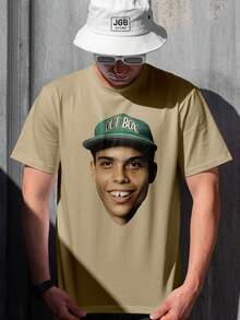 Ronaldo's 90s Career Phenomenon T-Shirt, 100% Cotton, Unisex, Men's, Women's, Plus Size, Autumn/Winter Blouse, World Cup - 米色 - 查看 1