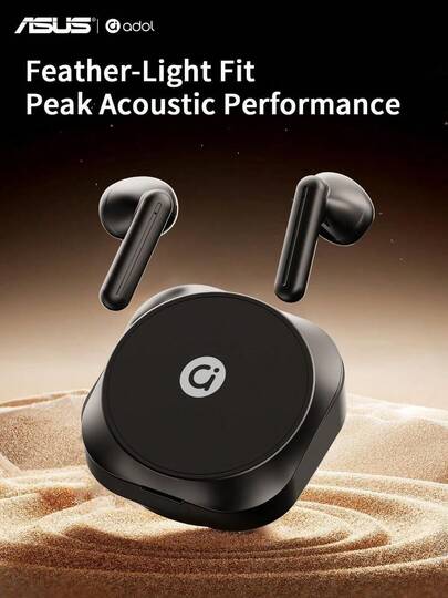 ASUS 华硕 B612 无线耳机 TWS 蓝牙耳塞带麦克风便携式充电盒超清晰音质音频空气耳塞运动日常使用触控蓝牙耳机