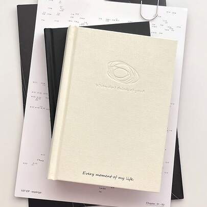 1 Stück A6 "Brainstorm" Hardcover Notizbuch, Tagesplaner, minimalistisches ästhetisches Tagebuch, leeres Skizzenbuch zum Zeichnen, Kunst & Scrapbooking