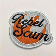 1pc Rebel Scum Embroidered Iron-On Patch, Mixed Color Animal Theme Applique For Jeans, Jackets, Hats & Bags, Novelty Accessory - A - View 6