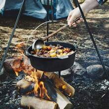 6Qt Cast Iron Camping Dutch Oven With Lid Lifter And Storage Bag, Pre-Seasoned Outdoor Dutch Oven For Campfire Cooking, Stews And Baking, Durable Cast Iron Pot For Camping And Hiking - View 6