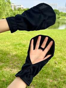 1 par de guantes cortos de mujer para primavera/verano, adecuados para conducir a diario, montar en bicicletas eléctricas, protección UV, guantes sin dedos para dar sombra, cubiertas protectoras, guantes con dedos ganchudos, unisex, para actividades al aire libre, regalo de vacaciones, festival, fiesta - Multicolor - Ver 16