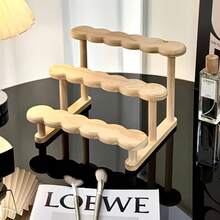 Kệ trưng bày nước hoa 3 tầng bằng gỗ, kệ đựng tượng nhỏ và búp bê. - Màu gỗ - Xem 11