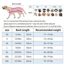 1pc Quick Dry Dog Bathrobe, Striped Dog Towel Bathrobe, Robe, Super Absorbent Pet Bathrobe, Adjustable Waist Belt, Ultra Soft Fabric - XL - View 5