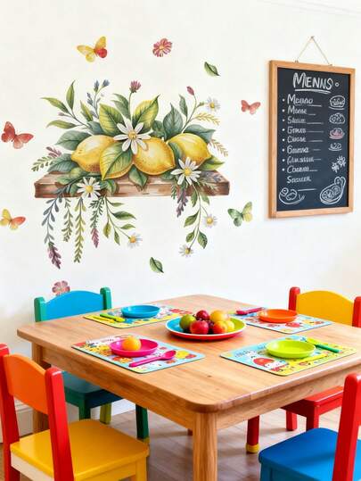 Hình dán tường hoa chanh màu nước, hoa hồng xanh và bướm, giấy dán tường tự dính, trang trí phòng trẻ sơ sinh cho bé gái, trang trí phòng trẻ sơ sinh, đồ trang trí tiệc mừng em bé chào đời, trang trí phòng dễ thương, trang trí phòng ngủ trẻ em, trang trí phòng em bé, trang trí phòng màu hồng, trang trí phòng bé gái, đồ dùng phòng ngủ cho bé gái.
