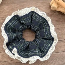 Scrunchies - Blue-green Lace Hair Tie - View 4