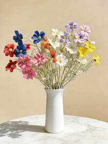 1/3/4/5/8支仿真波斯菊 - 波西米亚雏菊花束，四季皆宜的家居装饰，夏季婚礼和秋季感恩节餐桌摆饰，不褪色人造菊花，适用于餐桌/摄影派对套装 - 彩色 - 查看 5