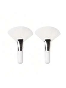 1/2 Stück duftfreie, nicht-reizende fächerförmige weiche Nylon Makeup Pinsel, sanft für normale Haut, tragbarer Mini Schaum-Reinigungspinsel, geeignet für präzise Hautpflegeroutine, Gesichtswaschpinsel - Verschiedenfarbig - Übersicht 10
