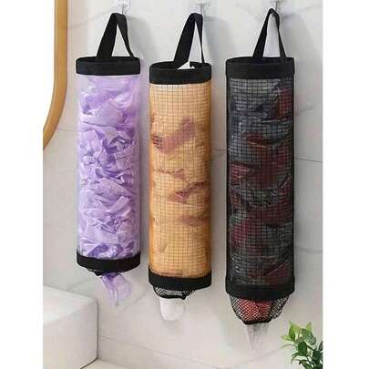 2 pezzi/1 pezzo Sacchetti della spazzatura neri di grande capacità e design salvaspazio da montare a parete, pratica organizzazione estraibile, adatti per cucina, bagno, uso domestico quotidiano, accessorio pratico per l'immagazzinaggio domestico, regalo ideale per la Festa della Mamma e la stagione della laurea