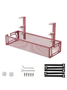 Cable Management Tray Clip-On Grid Power Strip Holder, Desk Accessory & Storage Solution - No Drilling Required! - Rectangle - View 14