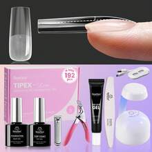 Beetles Tipex Lite Pre-Built Apex Nail Tips Kit, Stiletto Medium, With Tipex Nail Glue,  All-In-One Gel Nail Kit - Tipex Lite-square Long 192pcs Kit - View 8