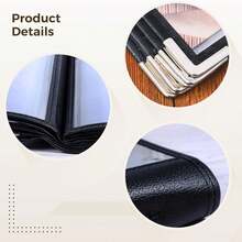 Sổ đựng thực đơn bìa rời trong suốt bằng da đen khâu đôi, sổ công thức nấu ăn bìa rời bằng PVC trong suốt, thực đơn nhà hàng, bìa đựng tài liệu thu ngân, nhựa trong suốt màu đen, ứng dụng rộng rãi trong chiến lược quân sự, các cuộc họp văn phòng, bìa đựng thực đơn, bìa hồ sơ, thích hợp cho nhà hàng, khách sạn, quán cà phê, chống thấm nước, bìa đựng thực đơn trong suốt có thể đựng vừa giấy A4. - Nhiều màu - Xem 6