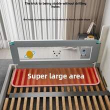 150/180/200 Cm Toddler Bed Rail Guards Baby Protection Adjustable Height - Grey - View 7