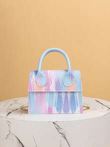 Bolso de mano con cadena minimalista versátil y de moda colorida para niñas - Multicolor - Ver 7