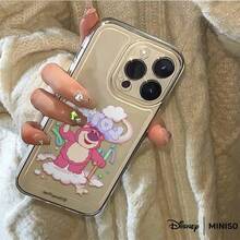 Ốp điện thoại Disney Toy Story Lotso họa tiết cầu vồng và mây cho iPhone 17/17 Pro/17 Pro Max/17 Air/16/15/14/13/12/11/X Series, Ốp điện thoại iPhone 17 Pro Max, Ốp điện thoại iPhone 17 Pro, Ốp điện thoại iPhone 17, Quà Giáng sinh cho bạn gái - Trong sáng - Xem 3