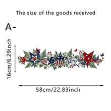 1/2pcs Patriotic Star-Shaped Wreath Wall Sticker For July 4th, Removable Waterproof Vinyl Material, Suitable For Home Kitchen And Living Room Decoration. - Wall Stickers - View 8