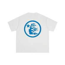 Men's Soft Breathable 100% Cotton Graphic Tee Flame Star Print Casual Streetwear For Everyday Wear Summer 2026 - Trắng 2 - Xem 3