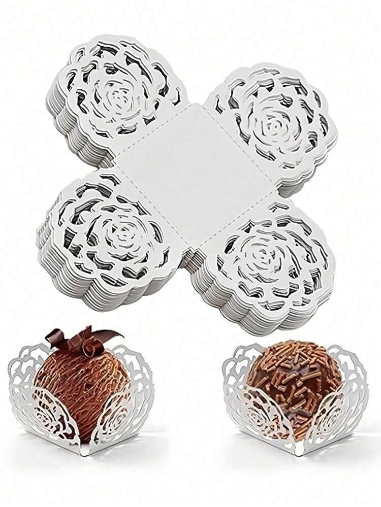 20 hộp quà giấy ren đựng kẹo sô cô la, cốc đựng tráng miệng trang nhã, hộp kẹo sô cô la ngày của mẹ, quà tặng tiệc tùng, trang trí sinh nhật, trang trí đám cưới, đồ dùng tiệc tùng, kỷ niệm, dụng cụ làm bánh, phụ kiện nhà bếp, quà tặng cho mẹ - Nhiều màu - Xem 5