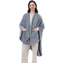 Velvetloft Wearable Throw Blanket - Ultra Soft Fleece With Pockets, Cozy Oversized Wrap For Home Office Travel - Pháo đài Xanh - Xem 5
