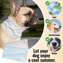 BJAYPET Pet Cooling Neck Wrap, Breathable Ice Silk Scarf For Dogs & Cats, Helps Lower Body Temperature In Summer, Suitable For French Bulldog And Other Small/Medium Pets, Prevents Heatstroke - Multicolor - View 5