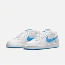 Nike 耐克男士 Ebernon Low 休闲运动鞋，低帮 AQ1775-102 - 藍白色 - 查看 5