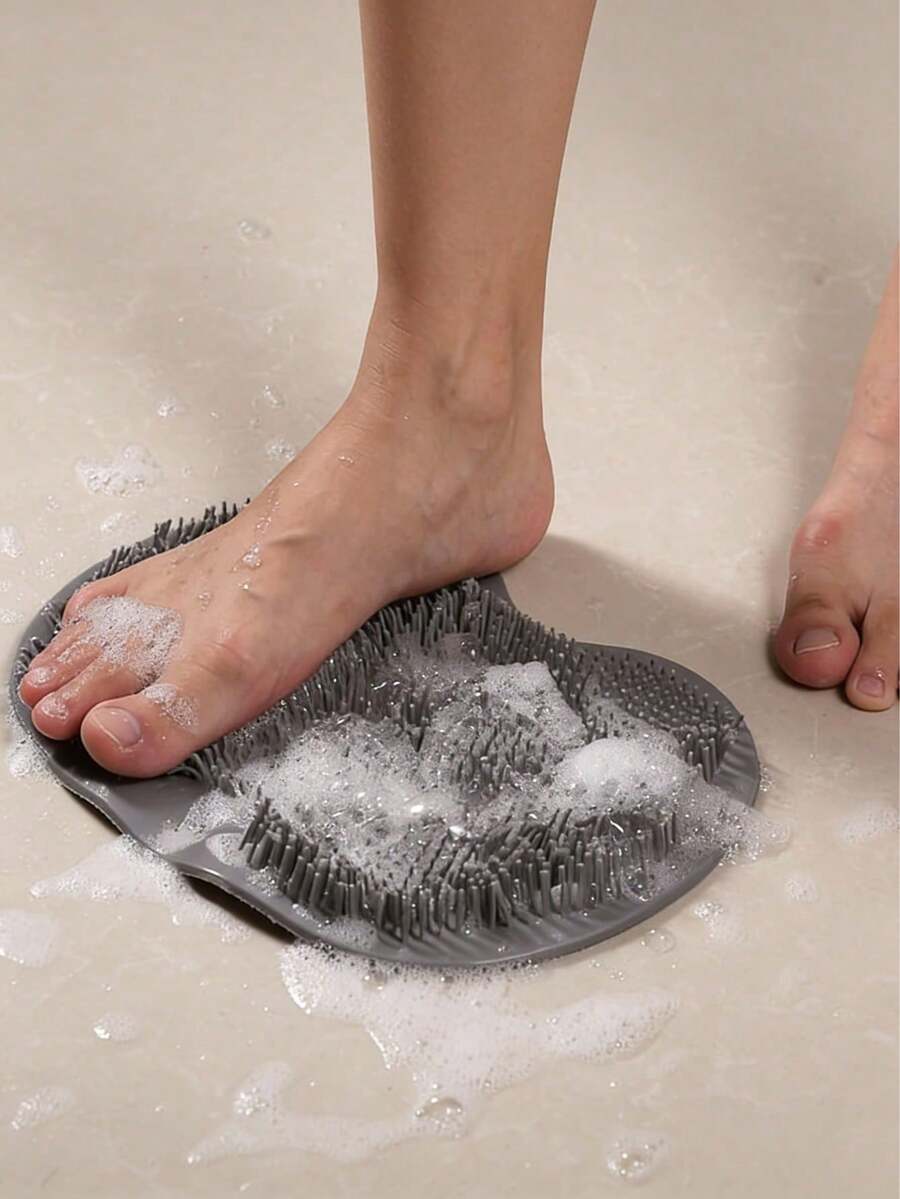 1 tấm thảm massage chà chân bằng silicon dùng khi tắm, tẩy tế bào chết và làm sạch chân, bàn chải tắm và chà lưng. - Máy chà lưng - Xem 1