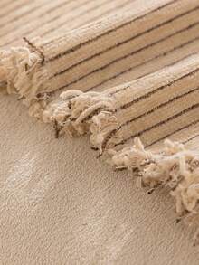 1pc Solid Color Sofa Throw Blanket, Geometric Pattern Sofa Cover, Pet Proof Sofa Protector, Machine Washable Home Decor Suitable For L-Shaped Sectional, Loveseat, Sofa, Sold Separately, Holiday Decoration - Khaki - View 7