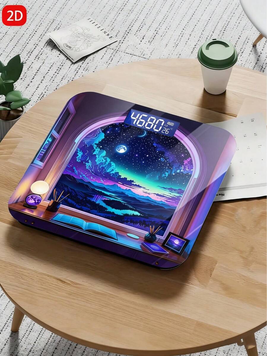 Báscula digital de peso corporal con tecnología de medición de un solo toque, báscula de baño de vidrio templado grueso con LED, báscula digital para pérdida de peso, regalo