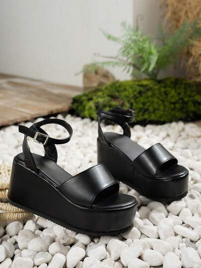 Sandal đế xuồng cao gót rộng rãi dành cho nữ, đế dày, thích hợp cho mùa hè, đi dự tiệc, đi chơi, dạo phố, thời trang, có quai.