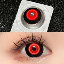 JeweLens 1 Pair Colorful Cosplay Soft Contact Lenses - Red - View 3