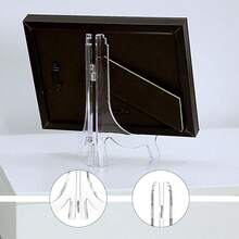 1pc Transparent Acrylic Photo Frame Stand - Multi-Functional Display Rack, Made Of High-Quality Transparent Acrylic Material, Minimalist Style, Smooth Edges, Flat Back, Stable Support, Suitable For Displaying Photos, Paintings, Artworks, Applicable For Bedroom Decor, Living Room Decor - A - View 4