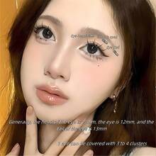 320簇假睫毛套装，C型卷翘可重复使用DIY假睫毛，长度11-13mm混合，自然动漫蓬松十字簇假睫毛，轻盈柔软，适合化妆新手 - C - 查看 3