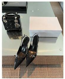 Women Heeled Sandals - Black 8cm - View 7
