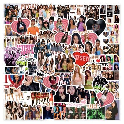 120pcs Katseye Stickers Vinyl Stickers For Water Bottles, Diaries, Laptops, Luggage, Bumpers, Cell Phones, Scrapbooks, Scooters, Helmets, Car Cartoon Stickers And Decals, Stickers Can Add A Lot Of Fun To Your Life