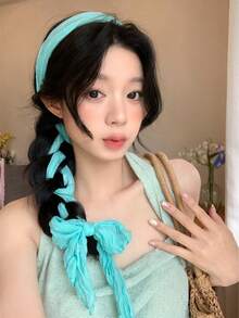 1pc Women's Long Chiffon Scarf/Headscarf, Multifunctional Neck Scarf Accessory, Fashion Clothing Accessory, Casual Outdoor Daily Wear,Beach,Holiday,Accessories,Travel Essential - Multicolor - View 5