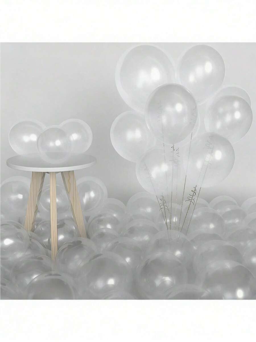 12" Clear Latex Balloon, Forest Theme Decorations For Wedding, Birthday, Anniversary, Holiday, Christmas, Indoor Party - Transparent Latex Balloons - View 1