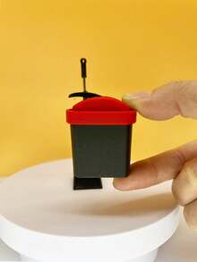 Dollhouse Cleaning Set Decor, Mini Broom, Miniature Trash Can, Fairy House Decoration Accessories, Pretend Play Props - Multicolor - View 5
