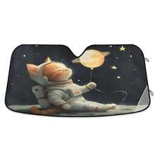 Car Windshield Sun Shade Cat Astronaut Foldable Car Front Windshield Sunshade Blocks UV Rays Sun Visor Sun Heat Protection For Car Truck SUV To Keep Your Vehicle Cool,Medium166 - 定義 - 查看 1