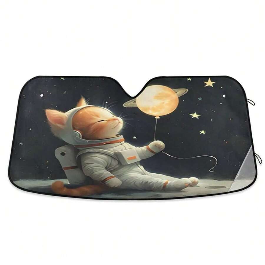 Car Windshield Sun Shade Cat Astronaut Foldable Car Front Windshield Sunshade Blocks UV Rays Sun Visor Sun Heat Protection For Car Truck SUV To Keep Your Vehicle Cool,Medium166 - 定義 - 查看 1
