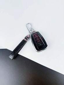PU皮革钥匙扣挂绳，带汽车标志，设计便捷，适用于2018-2022款RAV4、凯美瑞、卡罗拉、亚洲龙、普锐斯、GT86、汉兰达，保护您的车钥匙免受刮擦。 - A - 查看 10