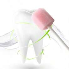 100pcs Disposable Medical Oral Cleaning Sponge Swabs, Suitable For Oral Care - Multicolor - View 5