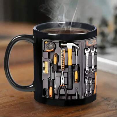 Funny Coffee Mug - Effect Printed Mug, Mechanic Toolbox Set,11oz 15oz Mug For Auto Mechanics, Unique Gifts For Birthdays, Holidays, Christmas, Perfect Coffee Cup