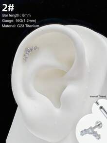 1 chiếc khuyên môi bằng titan thời trang, ren trong, hình hoa, đá opal, ngọc lam 5A, chất liệu G23 cao cấp, khuyên môi hình chữ thập, hình trái tim, nơ, khuyên tai daith, khuyên mũi, trang sức septum, hình nhện, bướm, sao, khuyên tai rook, khuyên septum có bản lề, hình sao biển, hình ốc xà cừ, khuyên tai helix, khuyên tai tragus, khuyên môi labret, khuyên môi Monroe, khuyên môi có ren trên, khuyên tai dạng phẳng, khuyên tai conch, labret, Monroe, Medusa, khuyên môi và mũi cho nữ, thích hợp đeo hàng ngày, quà tặng Giáng sinh và Halloween. - Nhiều màu - Xem 9