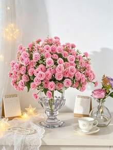1/3 Stücke künstliche Seide Nelke Brautstrauß, künstliche Pflanze Raumdekoration, Herbstdekoration, künstliche Blume Garten Herbstdekoration Mittelstück Ornament Vase Heimdekoration Neujahrs Dekoration, Outdoor Garten Hochzeitsstrauß Wohnzimmer DIY Süßigkeitenbox Blumenkranz künstliche Pflanze Wohnkultur, Valentinstag, Geschenke - Pink - Übersicht 1