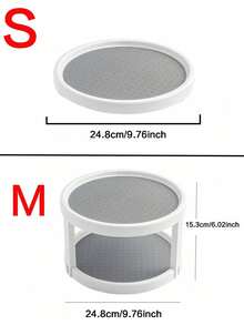 多功能旋转调料架，厨房台面调味瓶收纳托盘，家用储物架 - 灰色 - 查看 7