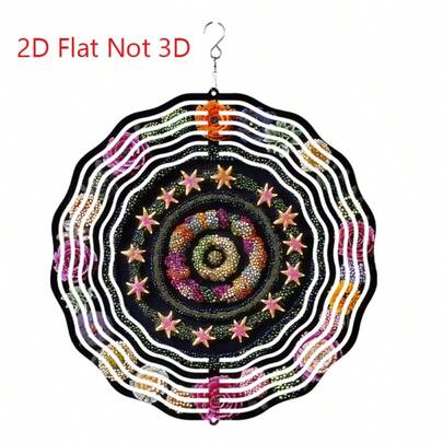 Chuông gió xoay hình hoa và sao bằng kim loại, xoay 360°, trang trí sân vườn đầy màu sắc - Trang trí hiên nhà mùa xuân và mùa hè, âm thanh êm dịu, cấu trúc kim loại bền chắc, thiết kế phẳng 2D, thích hợp cho bãi cỏ, ban công, sân thượng - Món quà lý tưởng (Xanh lá cây, Hồng, Vàng, Tím, Cam, Đen, Trắng, Vàng, Đỏ, Nâu) - Chuông gió xoay thanh lịch, thích hợp cho vườn và hiên nhà, chuông gió ngoài trời, cối xay gió sân vườn, chuông gió Halloween, trang trí sân vườn ngoài trời, đồ trang trí sân vườn