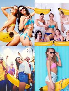 Inflatable Banana, Banana Swim Ring, PVC Realistic Banana, Suitable For Pool Parties, Fun Decor, Pool Parties, Party Games, Hawaiian Parties, Engagement Parties, Game Nights, Summer Parties, Ideal For Pool Games And Pool Party Supplies, Large Inflatable Banana Giant Inflatable Banana Pool Float, Suitable For Bachelor Parties, Summer Pool Party Decor - Multiple Styles - View 6
