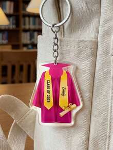 1/3/5 Pcs Personalized Graduation Acrylic Keychains, Custom Text Keychains, Multiple Patterns To Choose From, Two Sizes To Choose From, Perfect For 2026 Graduation Gift For The Year, Stylish And Simple Design, Suitable For Him/Her, Perfect School Supplies, Back To School, Office, Dormitory, Middle School Students - Multicolor - View 4